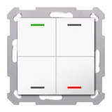 MDT TAL-55T4002.02S KNX-Tastsensor Light 55 m. Temperaturs. 4-fach, neutral, Secure | reinweiß glänzend