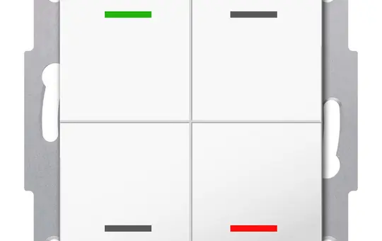 MDT TAL-55T4002.02S KNX-Tastsensor Light 55 m. Temperaturs. 4-fach, neutral, Secure | reinweiß glänzend