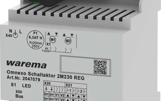 WAREMA 2047079 Schaltaktor Omnexo 2-fach, REG
