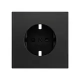 ZENNIO ZS70CTSCSA SCHUKO-Steckdosenabdeckung ZS70 mit Schrauben | schwarz