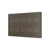 ZENNIO ZVITRXL10M KNX Tastsensor Tecla RGB XL 10-fach | mokka