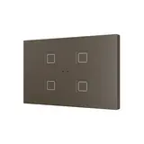 ZENNIO ZVITRXL4M KNX Tastsensor Tecla RGB XL 4-fach | mokka