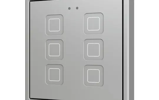 ZENNIO ZVITR70X6S KNX Tastsensor Tecla RGB 70 6-fach | silber
