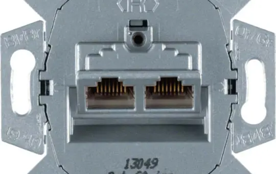 HAGER WDF410862 Netzwerkdose UP 2-fach, Cat.6a
