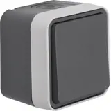 HAGER WNC011 Wippschalter AP IP55 W.1 Wechselschalter | grau