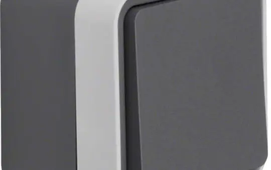 HAGER WNC010 Wippschalter IP55 W.1 Kreuzschalter | grau