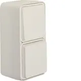 HAGER WNC080B SCHUKO Aufputzkombination IP55 W.1 Wechselschalter/Steckdose | polarweiß