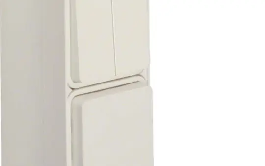 HAGER WNC083B SCHUKO Aufputzkombination IP55 W.1 Serienschalter/Steckdose, Berührungsschutz | polarweiß