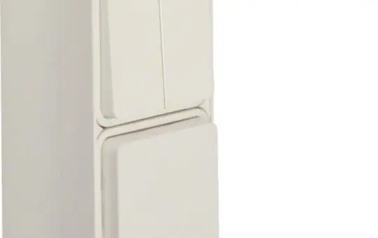 HAGER WNC081B SCHUKO Aufputzkombination IP55 W.1 Serienschalter/Steckdose | polarweiß