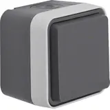 HAGER WNC140 SCHUKO-Aufputzsteckdose IP55 W.1 1-fach | grau