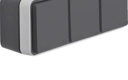 HAGER WNC143 SCHUKO-Aufputzsteckdose IP55 W.1 3-fach, waagerecht | grau