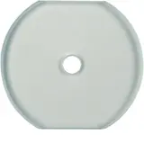 HAGER WTD7672GT Glasabdeckplatte Serie Glas für Drehschalter/-taster, Mittelplatte | klar