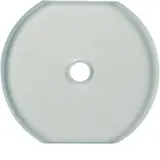 HAGER WTD7672GWG2 Glasabdeckplatte Serie Glas für Drehschalter/-taster, Mittelplatte, Hohlwandm. | polarweiß