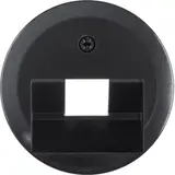 HAGER WTF4107BG Netzwerkabdeckung 1930/Glas 1-fach | schwarz glänzend