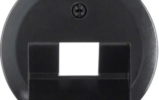 HAGER WTF4107BG Netzwerkabdeckung 1930/Glas 1-fach | schwarz glänzend