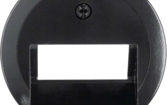 HAGER WTF4108BG Netzwerkabdeckung 1930/Glas 2-fach | schwarz glänzend