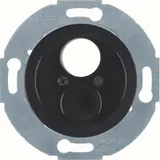 HAGER WTF4394BG Kleinsteckverbindereinsatz 1930/Glas mit Zentralstück | schwarz glänzend