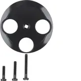 HAGER WTF4593BG Antennenabdeckung 1930/Glas 3-fach | schwarz glänzend