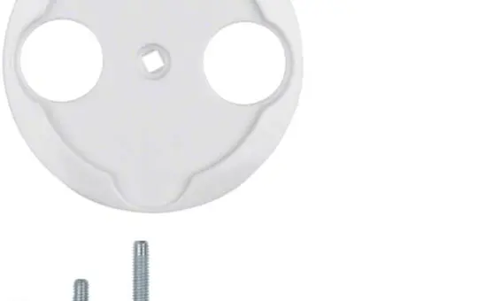 HAGER WTF4592PW Antennenabdeckung 1930/Glas 2-fach | polarweiß glänzend
