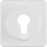 HAGER WWF1312PW Schlüsselschalterabdeckung UP IP44 Schalter/Taster | polarweiß glänzend