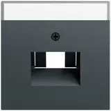 GIRA 028473 Netzwerkabdeckung System 70 1/2-fach, Schriftfeld | anthrazit