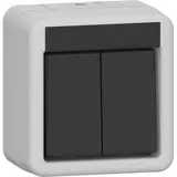 GIRA 315330 Wipptaster Aufputz IP44 Serientaster | grau