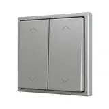 ZENNIO ZS702PB4SHS Doppeltaster Soft ZS70 für 4 Binäreingänge, Jalousie | silber
