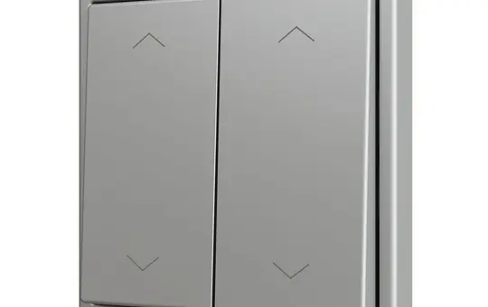 ZENNIO ZS702PB4SHS Doppeltaster Soft ZS70 für 4 Binäreingänge, Jalousie | silber