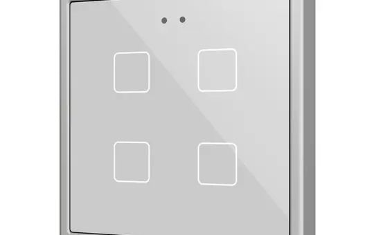 ZENNIO ZVIFR70X4S KNX-Tastsensor Flat 70 RGB 4-fach | silber