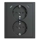 BUSCH-JAEGER 202EUJRB2USBC-81 SCHUKO-Steckdose komplett Future 2-fach, USB-C/C, Berührungsschutz | anthrazit