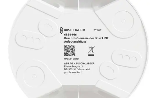 BUSCH-JAEGER 6884-916 Aufputzgehäuse für Präsenzmelder BasicLINE | weiß
