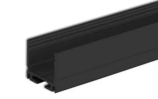 ISOLED 113616 LED-Aufbauprofil SURF16 aluminium schwarz | 200 cm