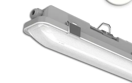 ISOLED 116389 LED-Wannenleuchte IP66, PowerSwitch 36-57 W, 140 lm/W, 4000 K | 150 cm
