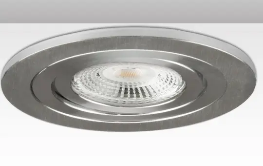 ISOLED 111063 Einbauring rund für GU10/MR16-Spots alu gebürstet | 78 mm