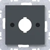 HAGER WAF1171AT Zentralstück mit Einbauöffnung A.x/C.x für Melde- und Befehlsgerät | anthrazit matt | Ø 18,8 mm