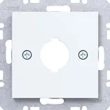 HAGER WAF1171WM Zentralstück mit Einbauöffnung A.x/C.x für Melde- und Befehlsgerät | lichtweiß matt | Ø 18,8 mm