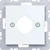 HAGER WAF1172WM Zentralstück mit Einbauöffnung A.x/C.x für Melde- und Befehlsgerät | lichtweiß matt | Ø 22,5 mm