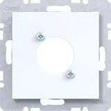 HAGER WAF1177WG Zentralplatte für XLR-Steckverbinder A.x/C.x D-Serie | lichtweiß glänzend