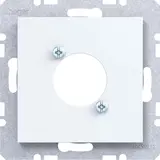 HAGER WAF1177WM Zentralplatte für XLR-Steckverbinder A.x/C.x D-Serie | lichtweiß matt