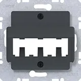 HAGER WAF2162AT Zentralplatte für Mini-Com Module A.x/C.x 3-fach | anthrazit matt