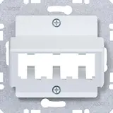 HAGER WAF2162WM Zentralplatte für Mini-Com Module A.x/C.x 3-fach | lichtweiß matt