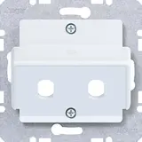 HAGER WAF2166WG Abdeckung für LWL-Kupplung Ax/Cx/Sx/Bx/Qx/Kx 2-fach, Simplex ST | lichtweiß glänzend