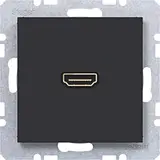 HAGER WAF4380BM High Definition Anschlussdose A.x/C.x 90° Steckanschluss | nachtschwarz matt
