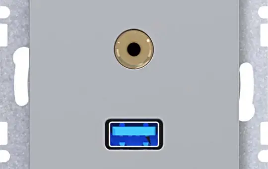 HAGER WAF4381TA USB Audio Steckdose A.x/C.x Standard | titan matt