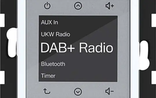 HAGER WAN6111WG UP-Radio Touch A.x/C.x DAB+, Bluetooth | lichtweiß glänzend