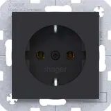 HAGER WAS1100BM SCHUKO-Steckdose A.x/C.x Standard | nachtschwarz matt