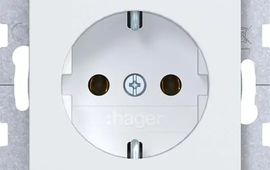 HAGER WAS1100WM SCHUKO-Steckdose A.x/C.x Standard | lichtweiß matt