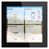 MDT GTS-04TS.01S KNX Glas Touch Smart Secure Standard | glas schwarz | 4 Zoll