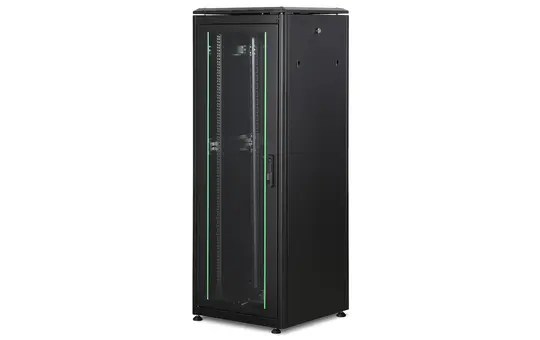 DIGITUS DN-19 32U-6/6-B-1 Netzwerkschrank Unique Serie 32 HE | schwarz | 600x600mm
