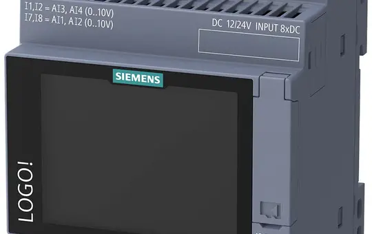 SIEMENS 6ED1052-1MD08-0BA3 LOGO! Basismodul 12/24 V mit Display, 8 DE (4 AE)/4DA, Relais 800 Bl.